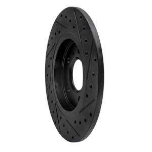 Buick Terraza Brake Rotor (1) - Rear Left - R1 Concepts - Drilled & Slotted - Black - 2005